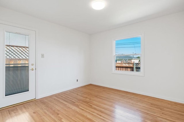 empty room featuring light hardwood / wood-style flooring