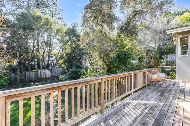 view of wooden deck