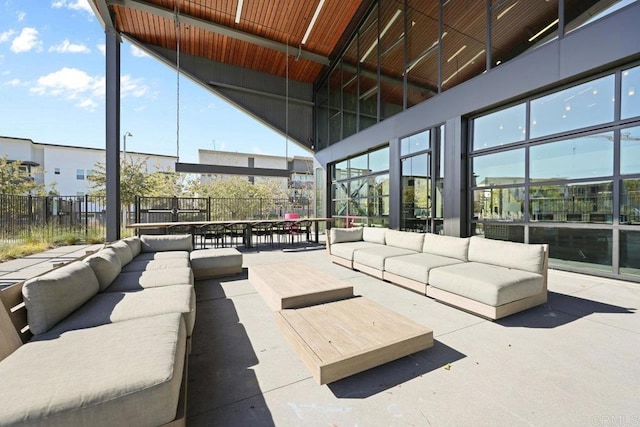 view of patio with outdoor lounge area