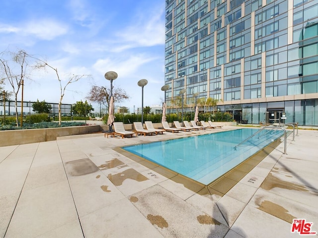 view of pool with a patio