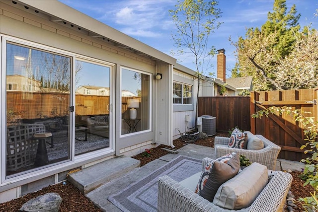 view of patio / terrace with cooling unit