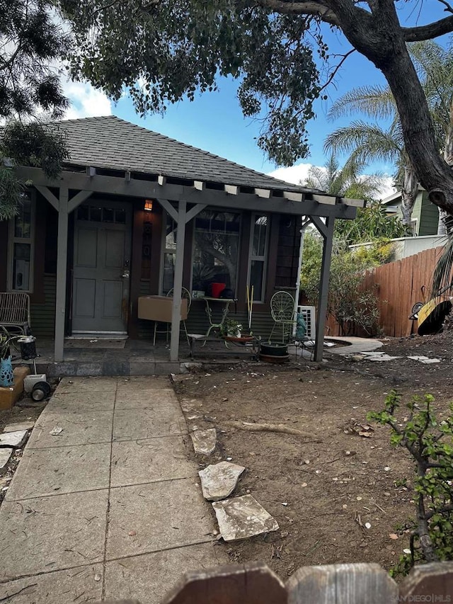 exterior space with covered porch