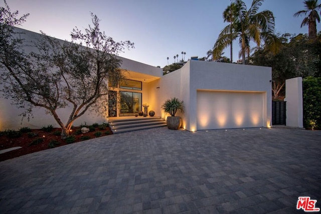 modern home with a garage