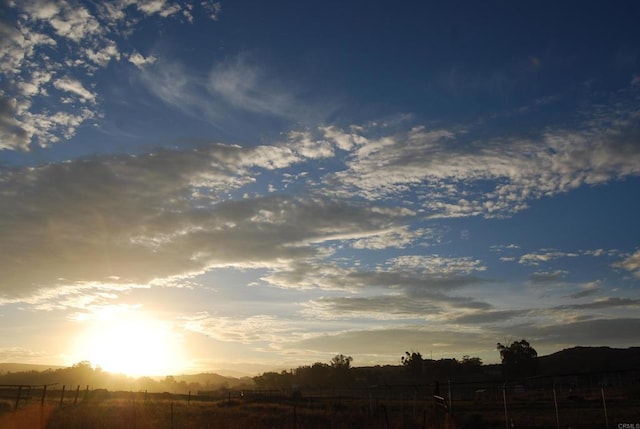 nature at dusk with a rural view