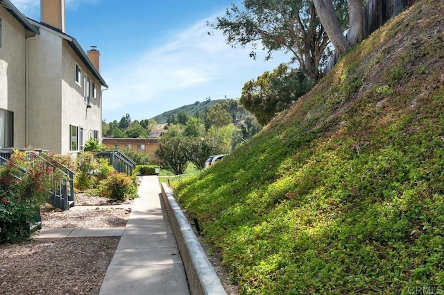 exterior space with a mountain view