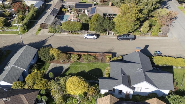 aerial view with a residential view