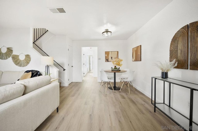 interior space featuring light hardwood / wood-style flooring