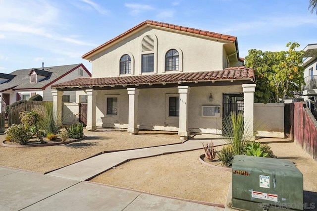 view of front of property with covered porch