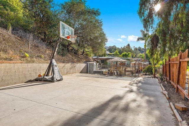 view of basketball court