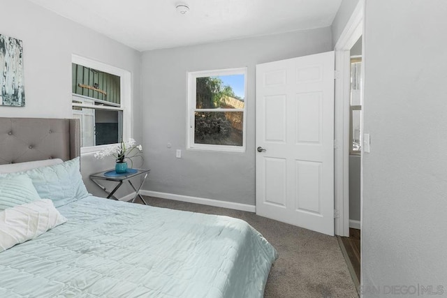 view of carpeted bedroom