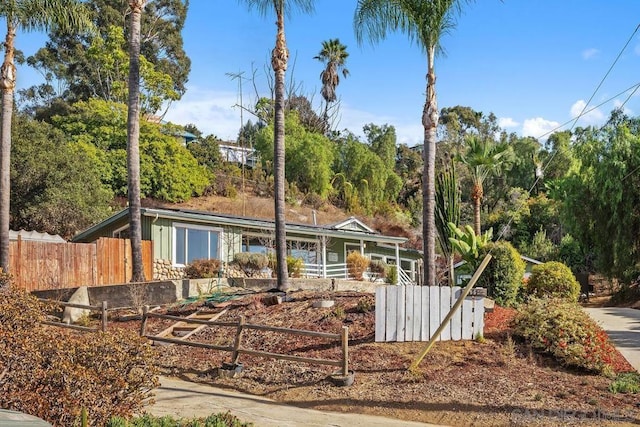 view of ranch-style home