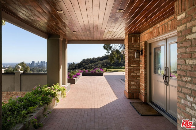 view of patio with french doors