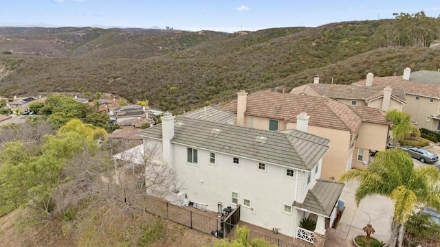 aerial view featuring a mountain view