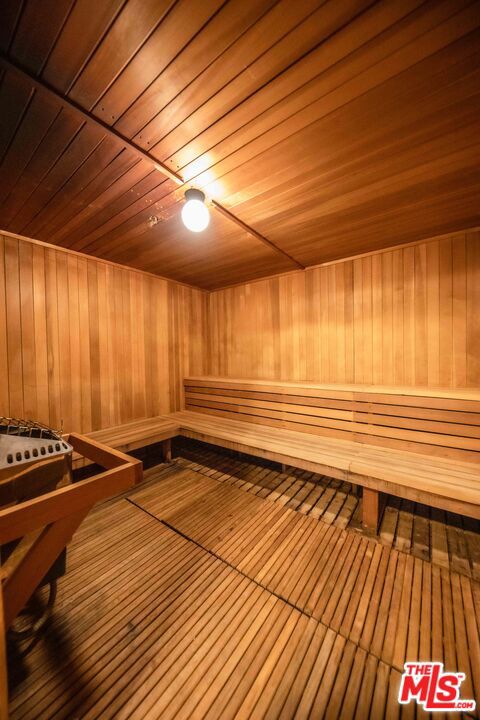 view of sauna