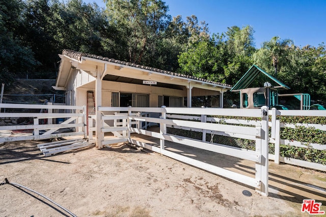 view of stable