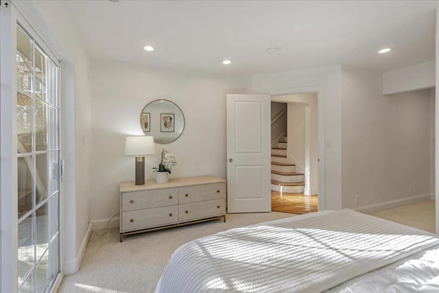 view of carpeted bedroom