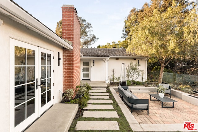 view of patio with french doors