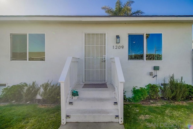 view of doorway to property