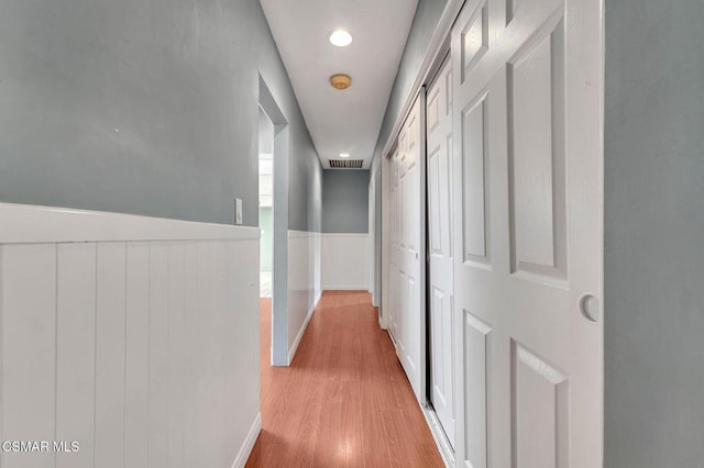 hallway featuring light hardwood / wood-style floors