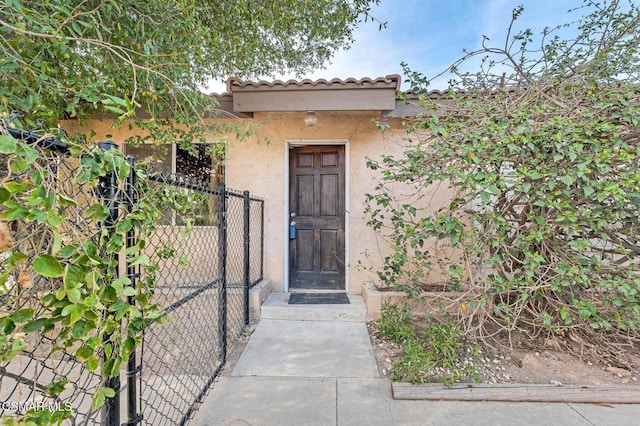 view of doorway to property