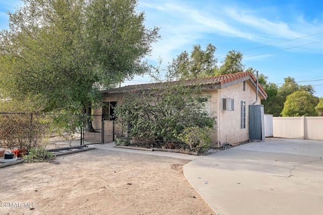 view of front of property with a patio