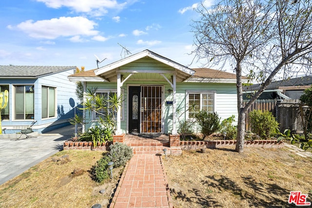 view of bungalow-style home