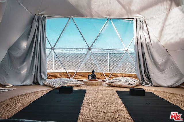 exercise room featuring a wealth of natural light