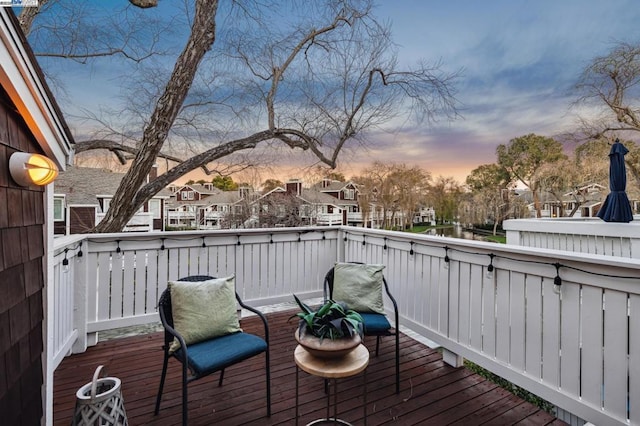 view of deck at dusk