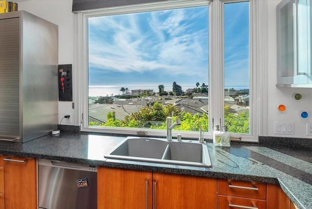 kitchen featuring sink and dishwasher