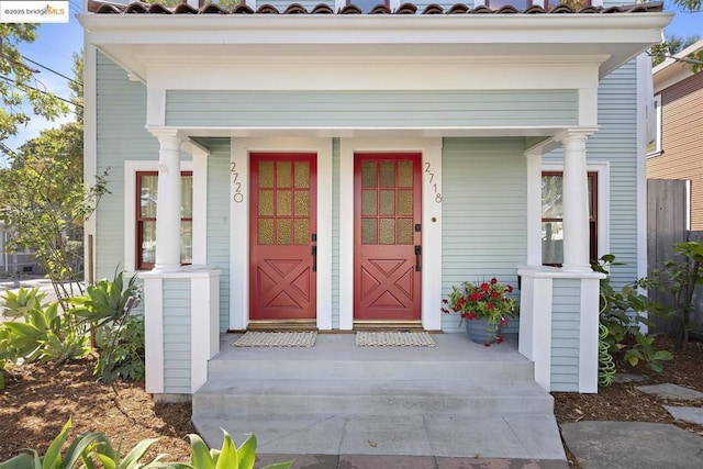 view of doorway to property