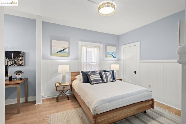 bedroom featuring light hardwood / wood-style floors