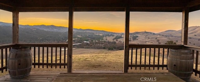 exterior space with a mountain view