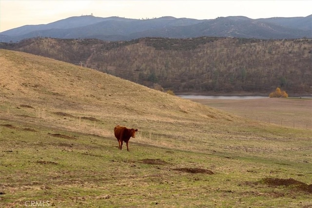 mountain view with a rural view