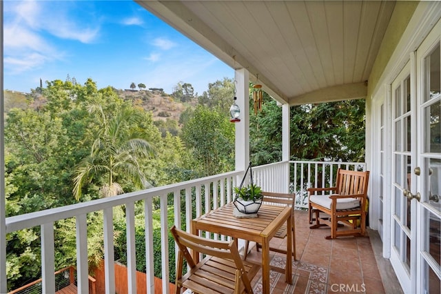 view of balcony