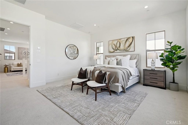 view of carpeted bedroom