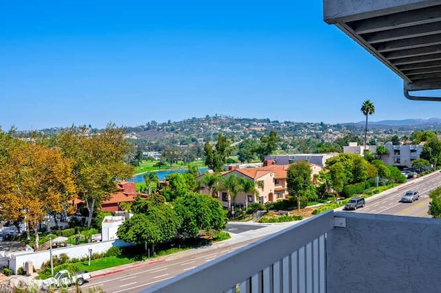 balcony with a residential view