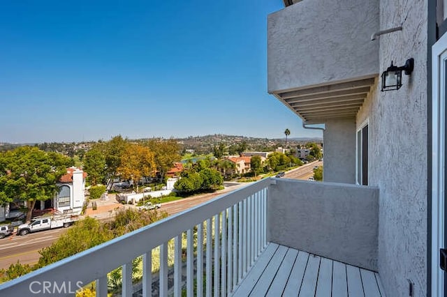 balcony with a residential view