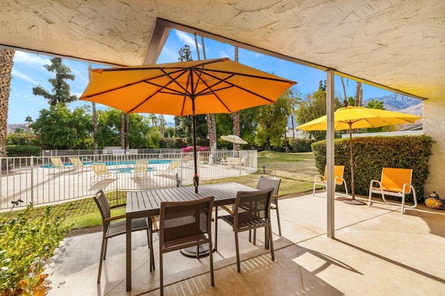 view of patio / terrace with a community pool