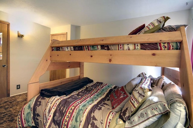 bedroom with carpet floors