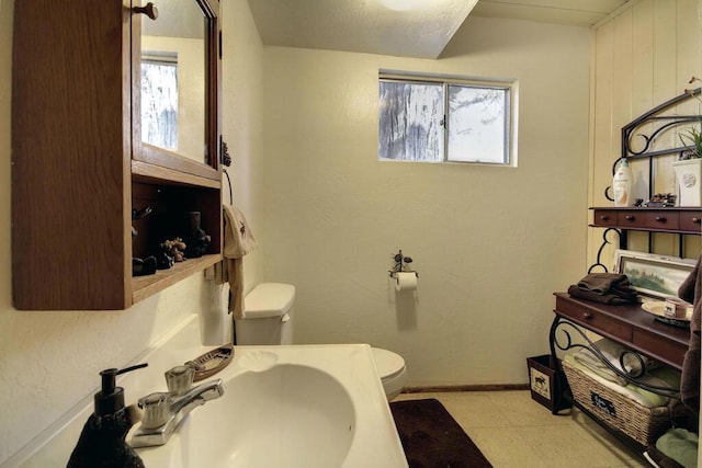 bathroom with sink and toilet