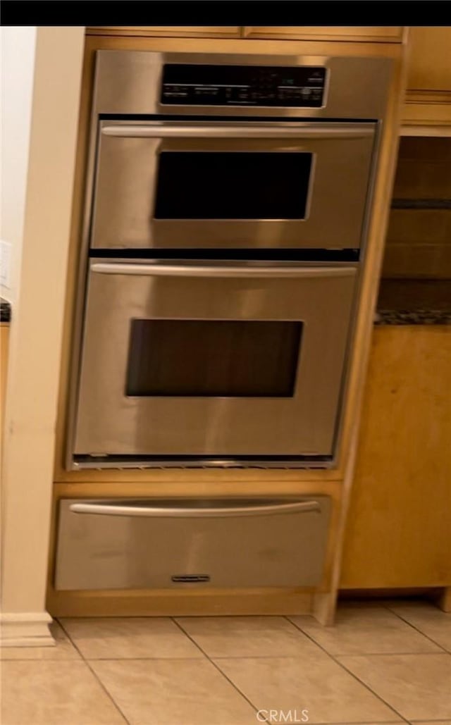 interior details featuring double oven