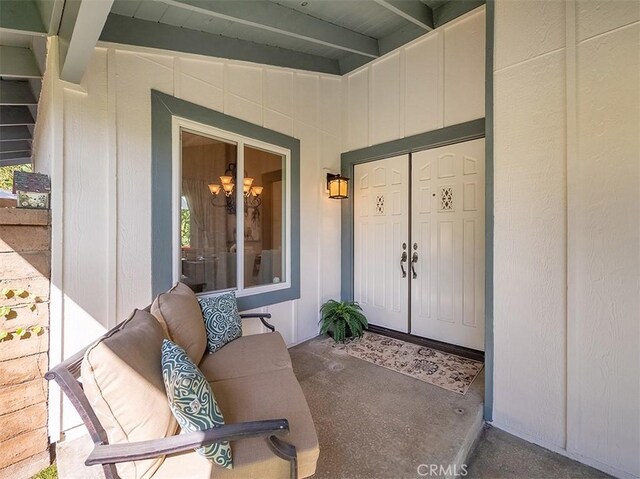 view of doorway to property