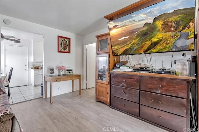 kitchen featuring light hardwood / wood-style flooring