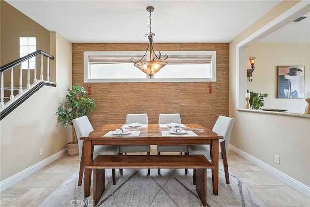 view of dining area