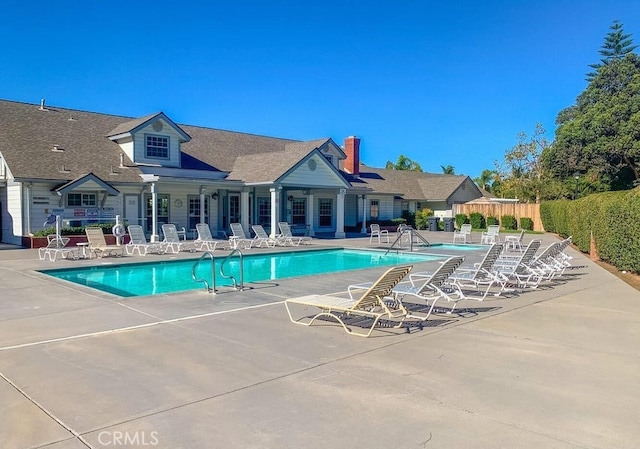 view of pool with a patio area