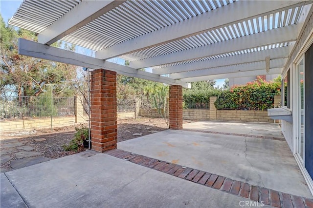 view of patio / terrace with a pergola