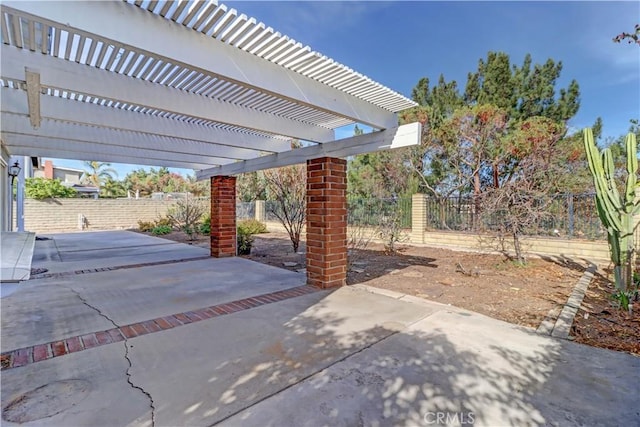 view of patio / terrace with a pergola