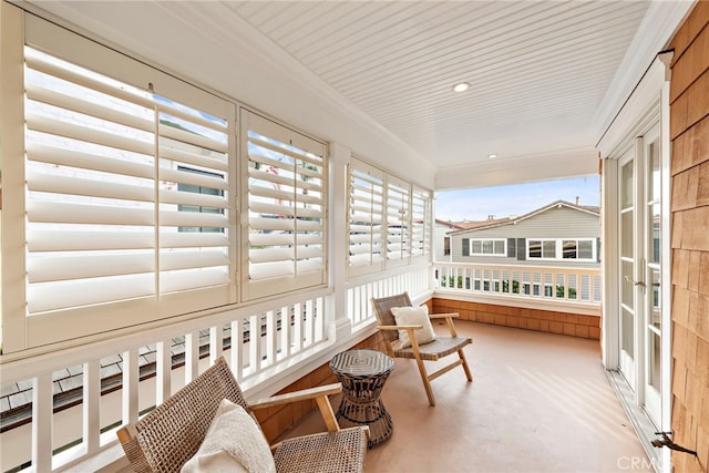 view of sunroom / solarium