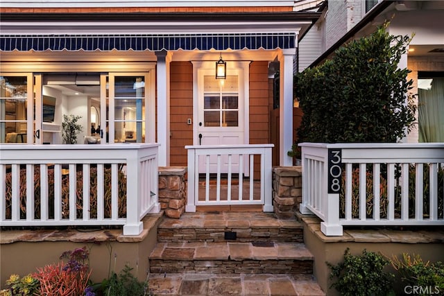 view of doorway to property