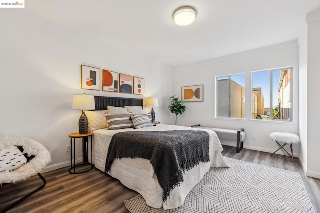 bedroom featuring wood-type flooring